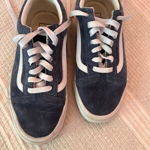 Vans Navy and White Women's Sneakers